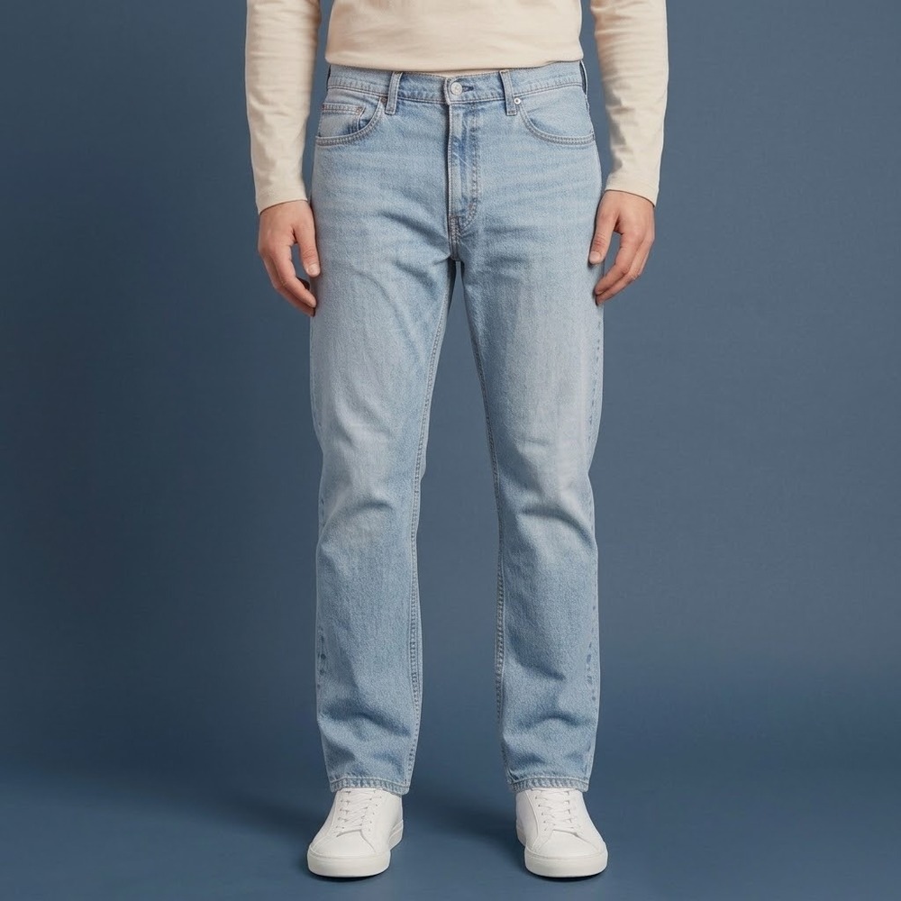 Levi's Strauss Jeans Mens‎ 36x32 Light Wash Denim Straight Leg